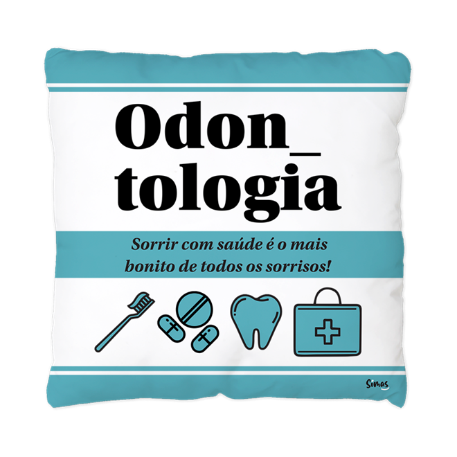 Almofada Quadrada Profissões - Odontologia