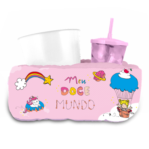 Almofada para Pipoca Individual Kids - Meu Doce Mundo