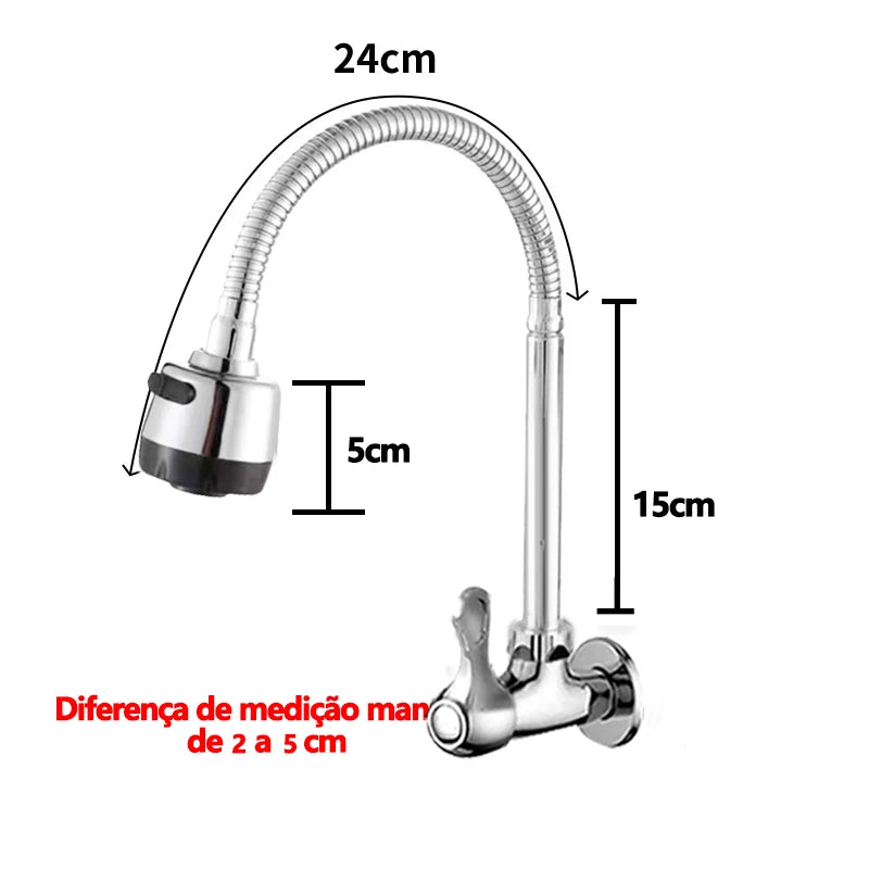Torneira Moderna de Parede para Pia – Cozinhas Gourmet