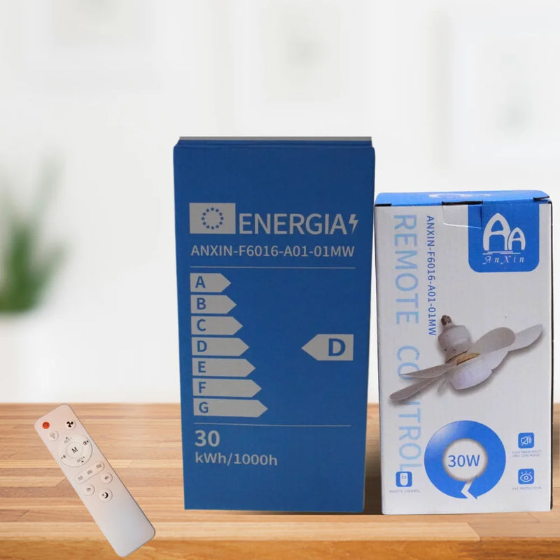 Ventilador de Teto com Luz LED e Controle Remoto — Iluminação e Conforto