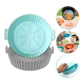 Forma Assadeira Para Fritadeira Air Fryer Em Silicone Flexível Lavável