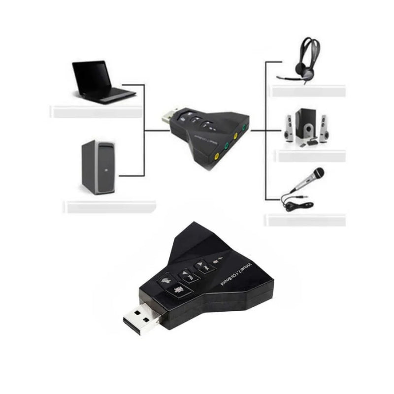 Adaptador de Som USB Externo 3D 7.1 – Modelo T1