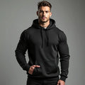 Blusa Kangaroo Moletom, Modelo Reto, em Algodão Flanelado, GuGi, com Bolso Frontal, Hoodie Ajustável, Moda MLT01-LISO