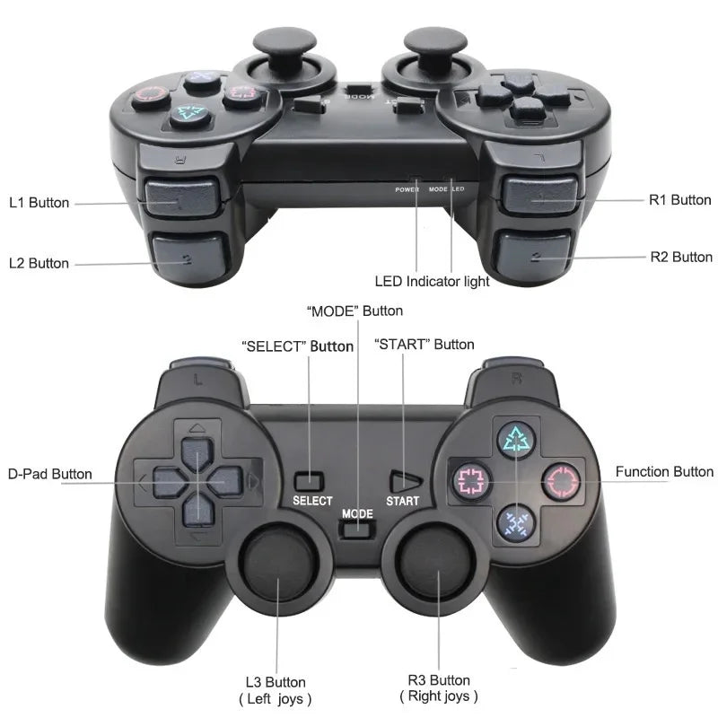 Controle Ps2 Sem Fio Analógico/Plug And Play