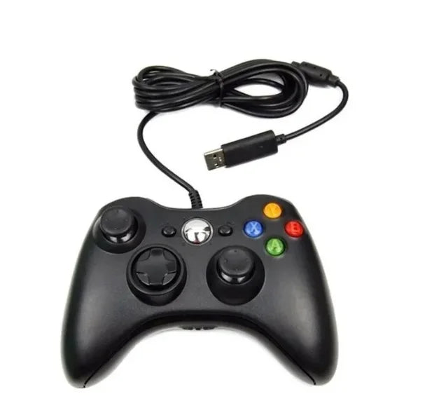 Controle com Fio Xbox 360 e PC – Joystick USB para Games – Compatível com Xbox 360, Xbox 360 Fat e PC (Windows)