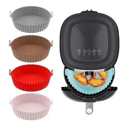 Forma Assadeira Para Fritadeira Air Fryer Em Silicone Flexível Lavável
