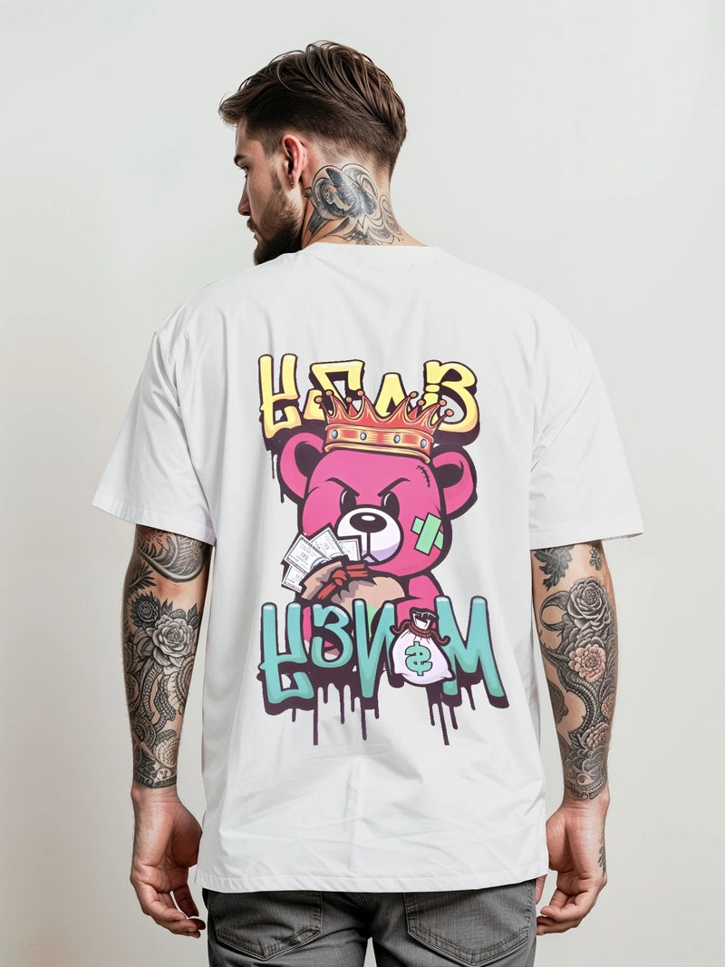 Camiseta Masculina Streetwear Unissex Bear Money