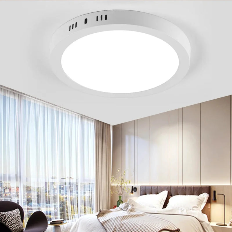 Painel Plafon LED 12W Redondo Sobrepor 17cm, Bivolt, 6500K Branco Frio, Avant