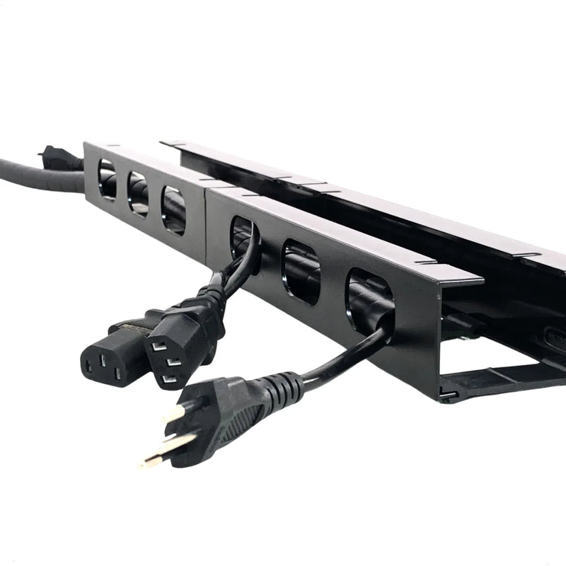 Organizador de Cabos e Fios 1 Metro – Guia Modular com Fixação Dupla Face e Opção com Parafuso