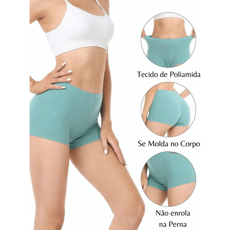 Kit 3 Calcinhas Femininas Shorty Boxer Sem Costura – Conforto e Discrição