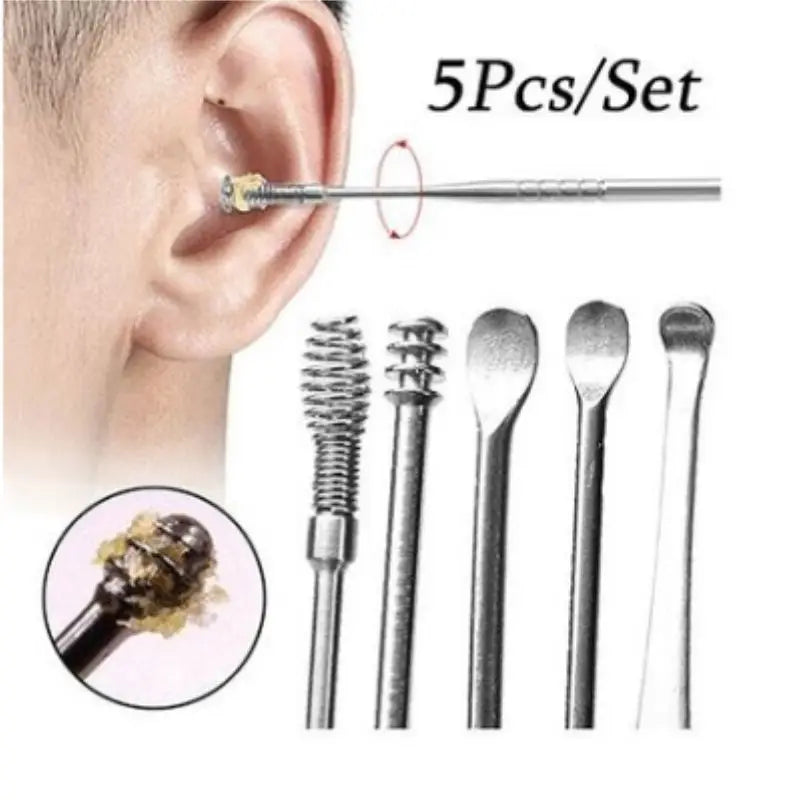 Kit com 6 Peças para Limpeza de Cera de Ouvido – Removedor e Limpador Auricular