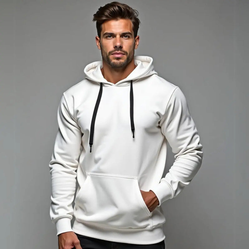 Blusa Kangaroo Moletom, Modelo Reto, em Algodão Flanelado, GuGi, com Bolso Frontal, Hoodie Ajustável, Moda MLT01-LISO