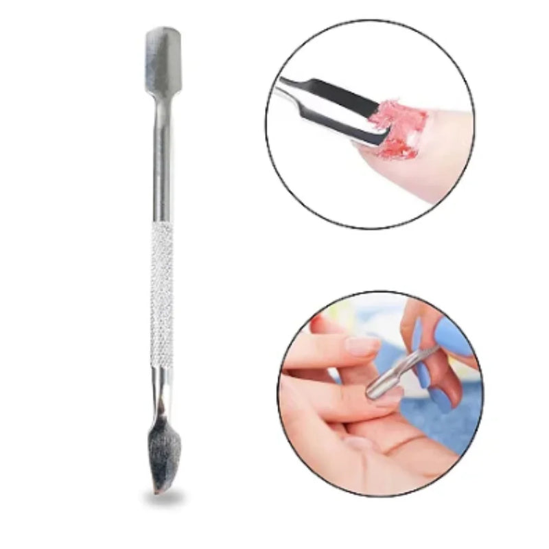 Empurrador de Cutícula em Aço Inoxidável – Ferramenta Profissional para Manicure