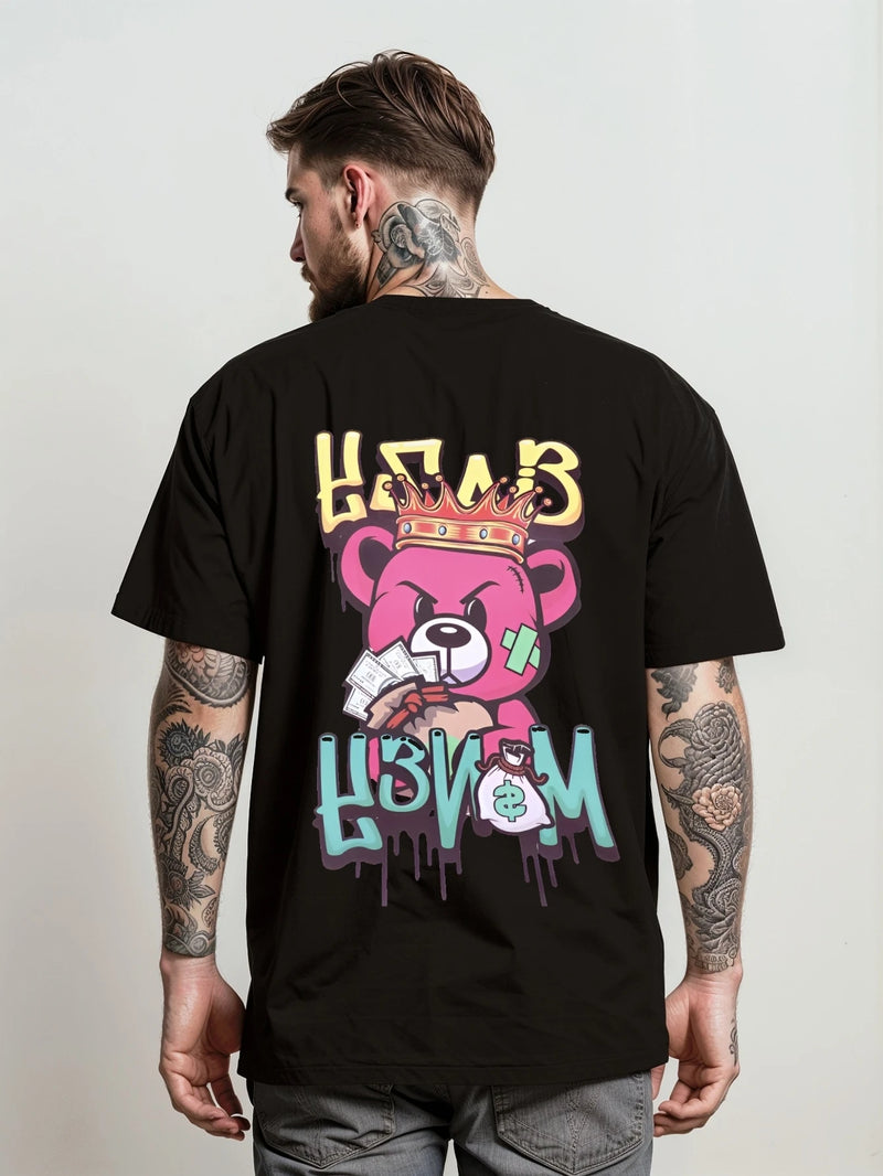 Camiseta Masculina Streetwear Unissex Bear Money