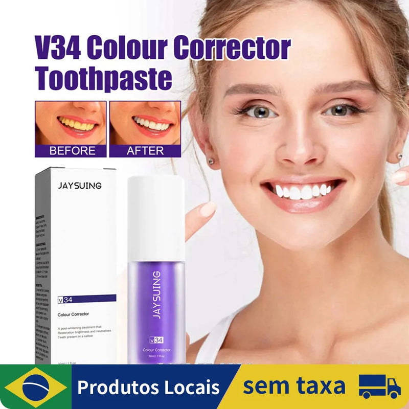 V34 Pasta Branqueadora De Alta Eficiência Para Limpeza Dentária Cuidado