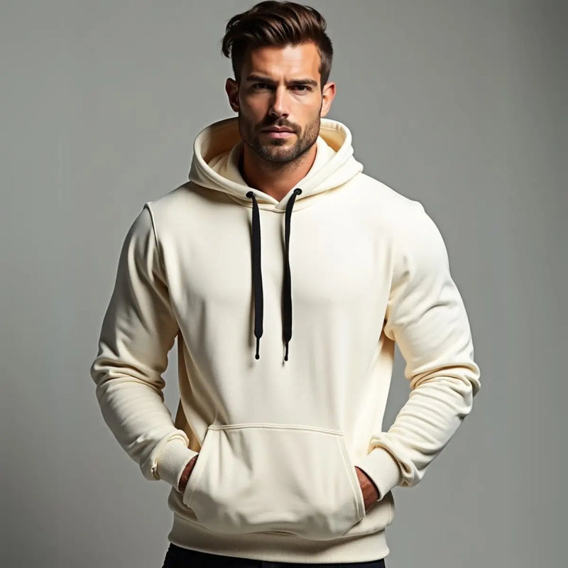 Blusa Kangaroo Moletom, Modelo Reto, em Algodão Flanelado, GuGi, com Bolso Frontal, Hoodie Ajustável, Moda MLT01-LISO