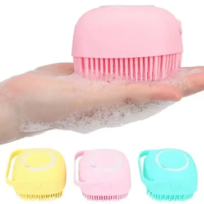Escova Massageadora de Silicone  – Modelos Sortidos para Conforto e Higiene