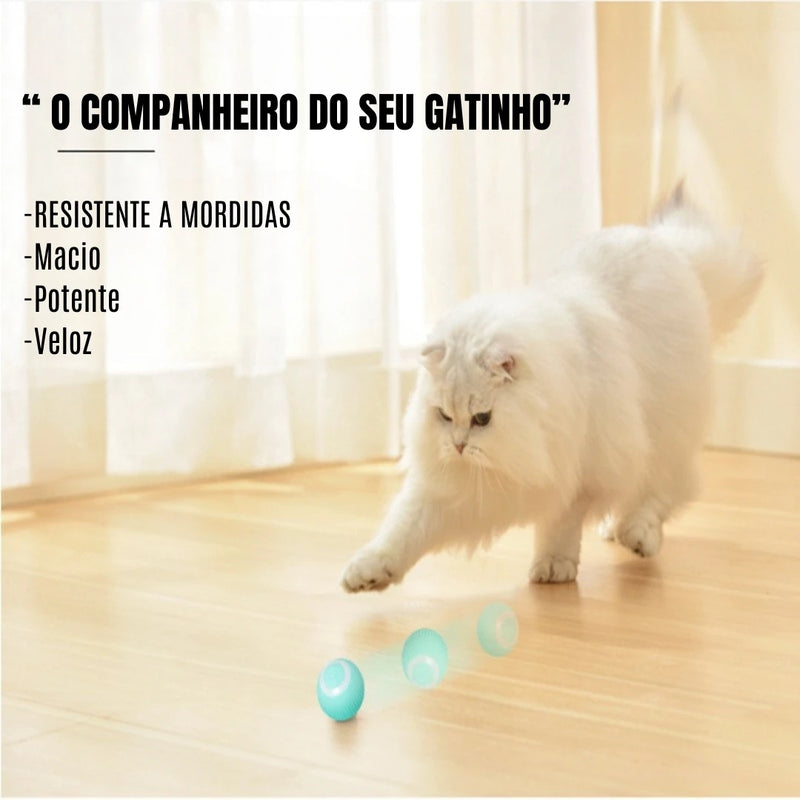 Bola Mágica Automática Rolante para Gatos – Brinquedo Interativo Inteligente, Acessório para Jogos Indoor