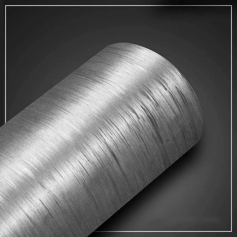 Adesivo Vinil Prata Inox para Envelopamento de Geladeira, Fogão e Móveis