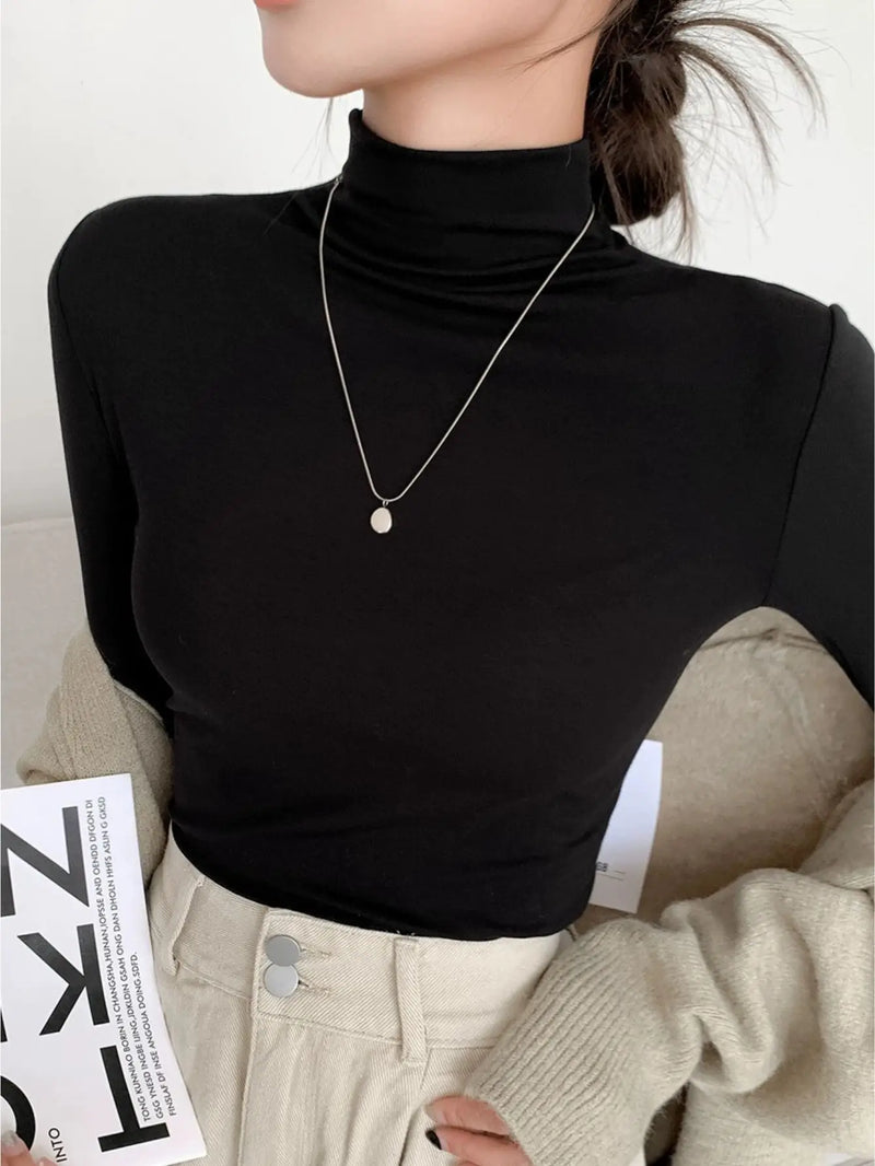 Blusa Feminina Manga Longa Casual Elegante para Trabalho