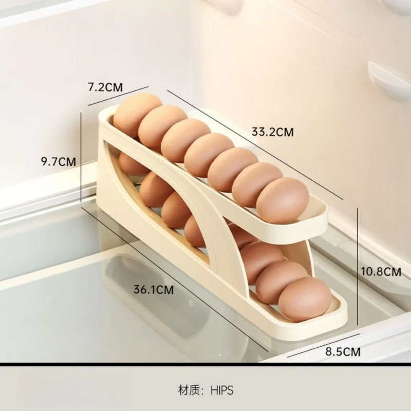 Distribuidor Automático de Ovos com 2 Andares para Balcão, Cooler e Organização de Cozinha