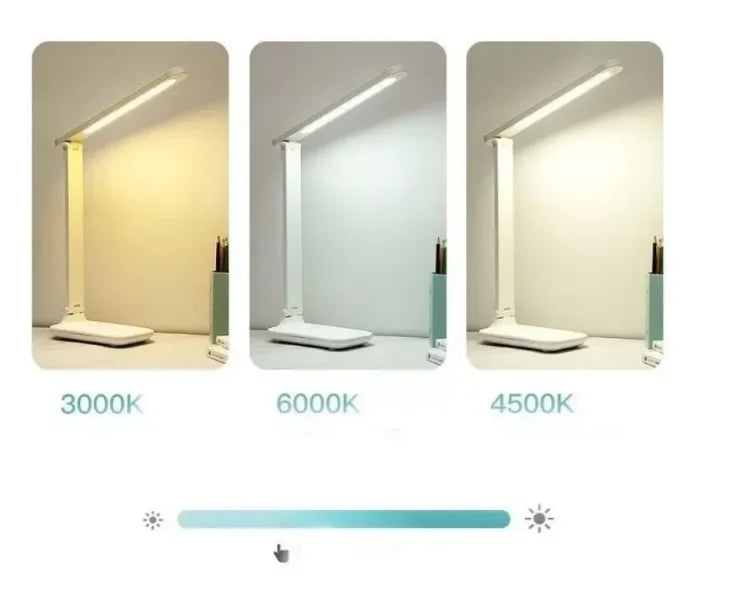 Luminária de Leitura Ajustável com Toque – 16 LEDs e 3 Modos para Cabeceira, Mesa ou Estudo – Neverdie
