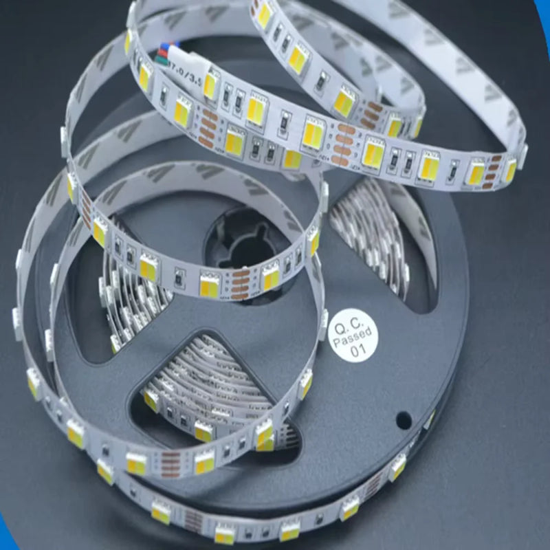 Fita de LED 5050 5m à Prova d'Água – LED Branco Quente com Silicone (Sem Fonte)