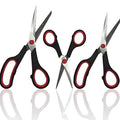 Kit com 3 Tesouras Profissionais Multifuncionais em Aço Inox para Cabelo