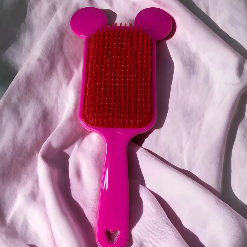 Escova Raquete Orelinha Desembaraçadora De Cabelo Anti Frizz - Para Todos Os Tipos De Cabelos, Não quebra O Cabelo