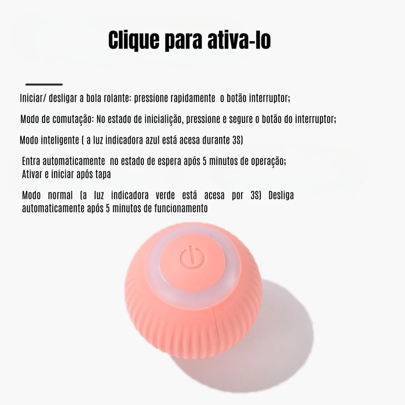 Bola Mágica Automática Rolante para Gatos – Brinquedo Interativo Inteligente, Acessório para Jogos Indoor