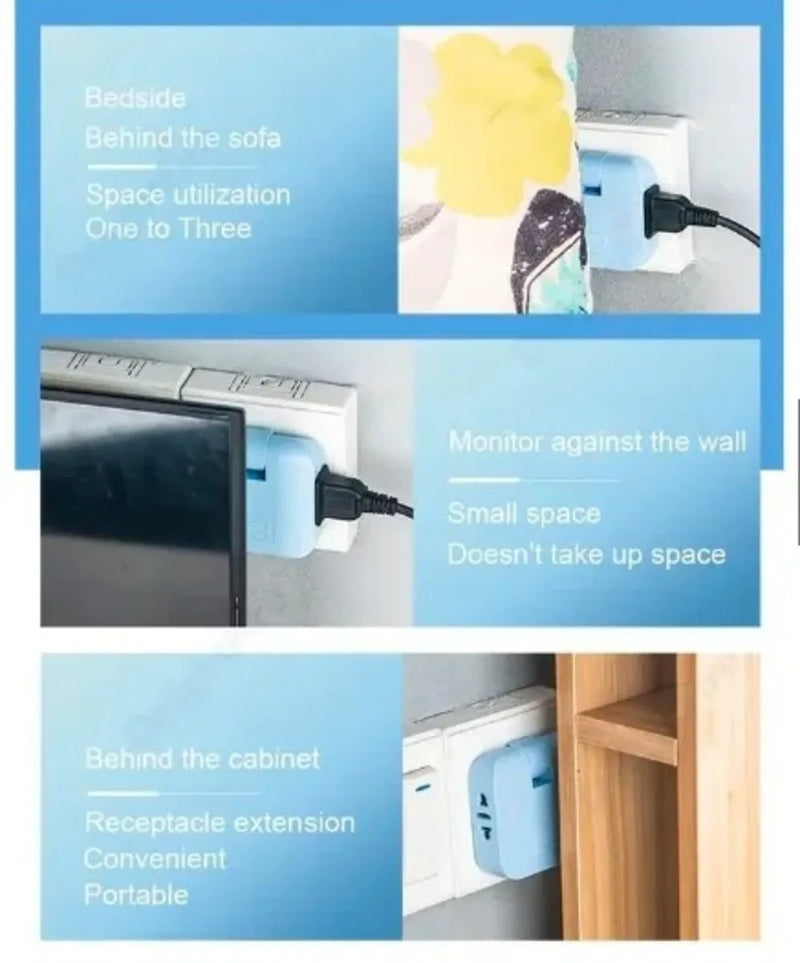 Adaptador de Tomada Dobrável 20A – 3 Entradas 110/220V, 10A – Multiprise 3 Pinos BR