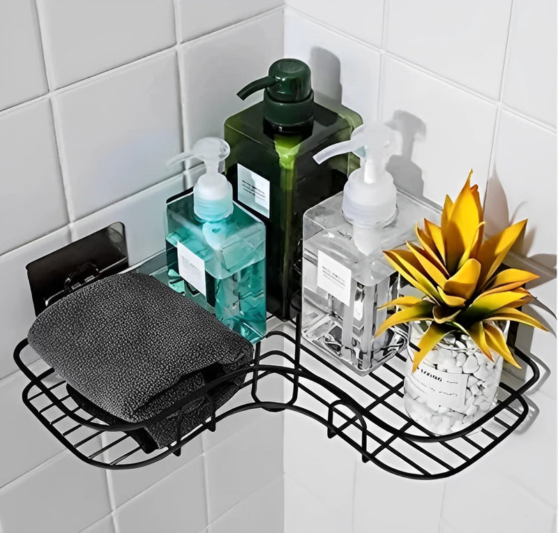 Kit com 2 Prateleiras com Adesivos de Parede Altos para Banheiro, Cozinha, Lavanderia - Para Shampoo e Sabonete - Neverdie Store