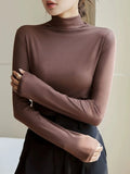 Blusa Feminina Manga Longa Casual Elegante para Trabalho