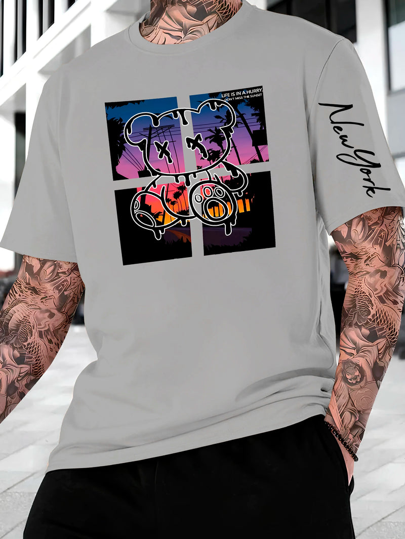 Camiseta Masculina New York Bear Streetwear