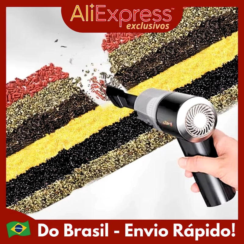 Aspirador de Pó Portátil Potente Aspira Sujeiras, Poeiras, Pêlos de animais, Fácil de Limpar em Qualquer Lugar Dificil