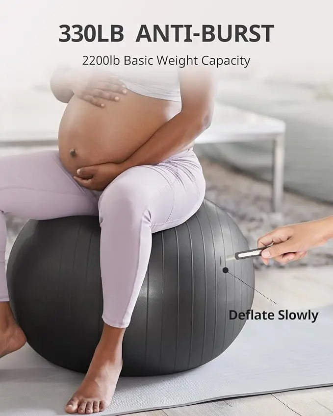Bola de Exercícios Profissional Antiderrapante – PVC Atóxico | Suporte até 150 kg