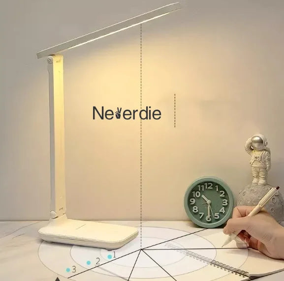 Luminária de Leitura Ajustável com Toque – 16 LEDs e 3 Modos para Cabeceira, Mesa ou Estudo – Neverdie