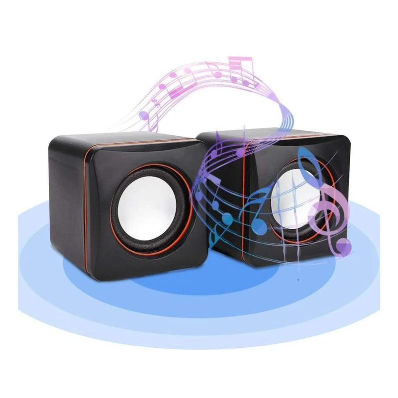 Caixa de Som Portátil P2 6W – Compacta com Som de Qualidade para Jogos, Filmes, Músicas, Vídeos e Reuniões – USB + P2 para PC e Computador