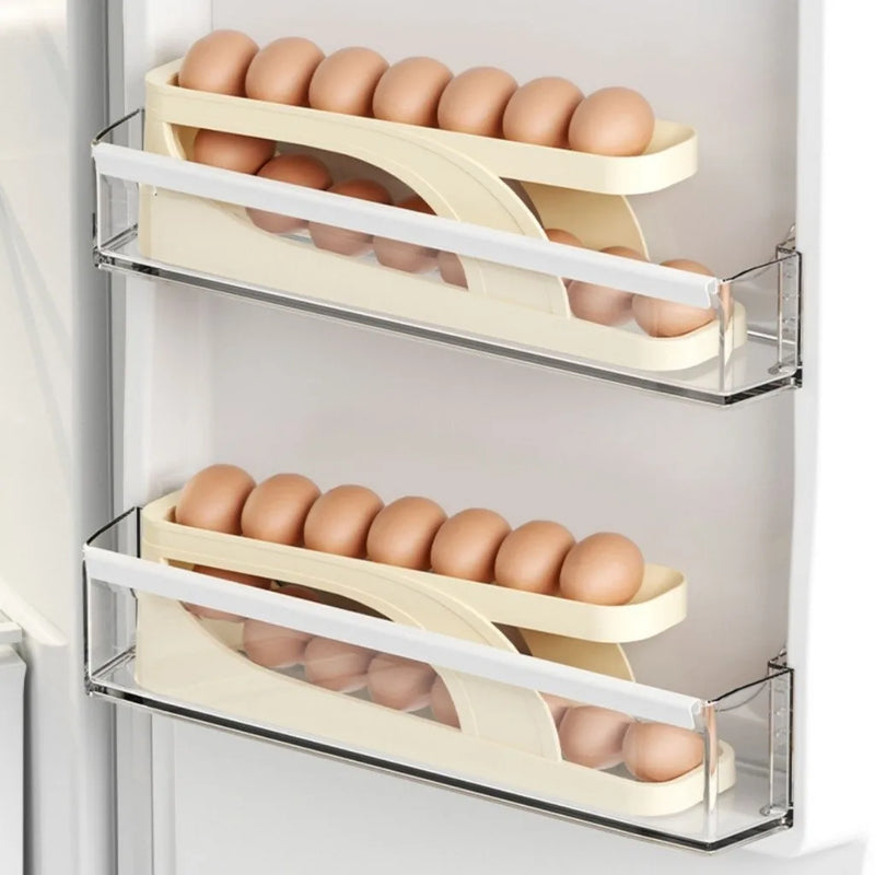 Distribuidor Automático de Ovos com 2 Andares para Balcão, Cooler e Organização de Cozinha