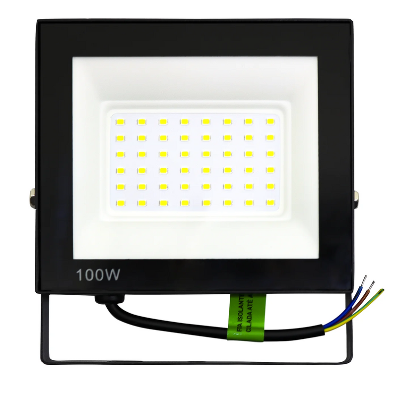 Refletor de LED 100W Holofote Bivolt à Prova d'Água Luz Branca Forte