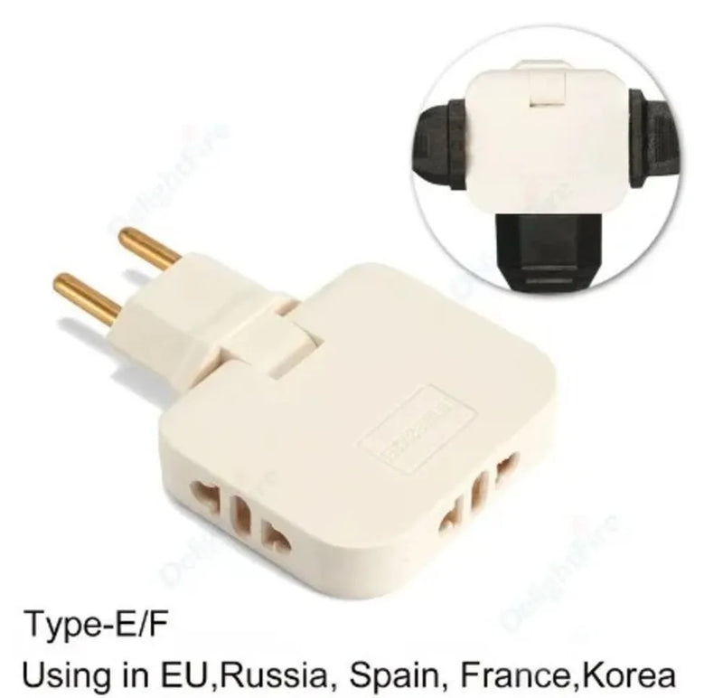 Adaptador de Tomada Dobrável 20A – 3 Entradas 110/220V, 10A – Multiprise 3 Pinos BR