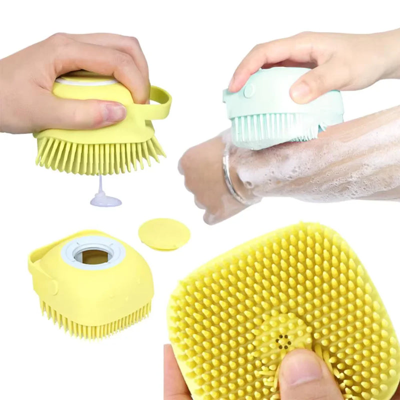 Escova Massageadora de Silicone  – Modelos Sortidos para Conforto e Higiene