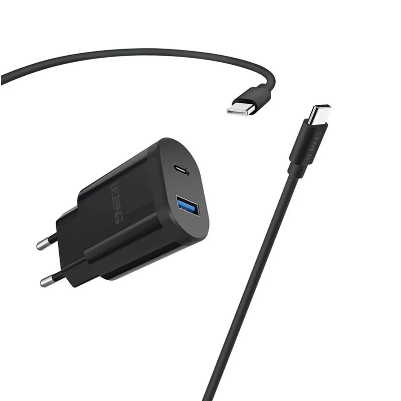 Fonte Carregador Rapido + Cabo Tipo C para Tipo C 1m - 5.1v Bivolt Compatível Samsung Motorola Xiaomi LG Android