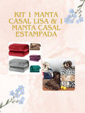 Mantas Couple Pattern Printed and Lisa Microfiber Blanket Miscellaneous Options