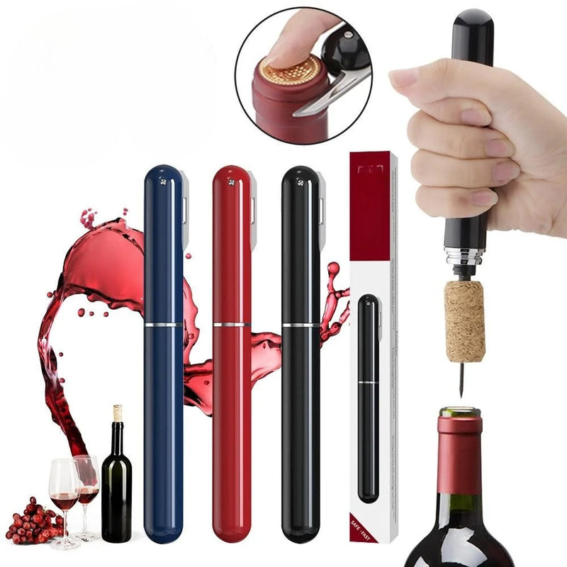 Abridor de Vinho Manual com Bomba de Ar - Prático e Eficiente