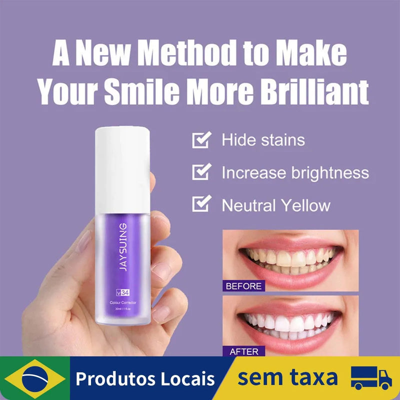 V34 Pasta Branqueadora De Alta Eficiência Para Limpeza Dentária Cuidado