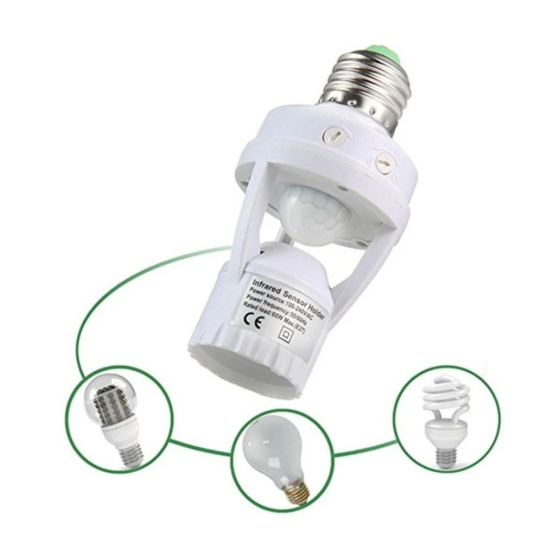 Sensor de Presença com Fotocélula para Soquete E27 – Bivolt Automático