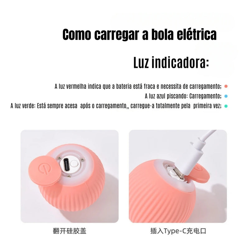 Bola Mágica Automática Rolante para Gatos – Brinquedo Interativo Inteligente, Acessório para Jogos Indoor