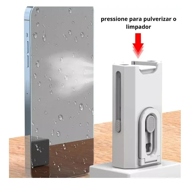 Kit Multifuncional Portátil 8 em 1 com Escova para Limpeza de Teclado, Computador, Headset e Ferramentas - Loja Neverdie