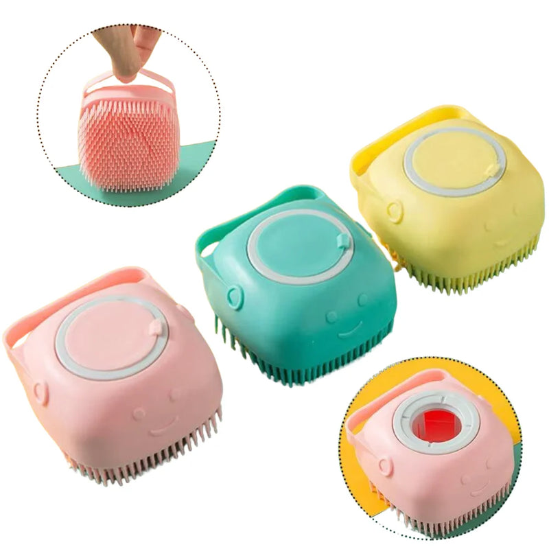 Escova Massageadora de Silicone  – Modelos Sortidos para Conforto e Higiene